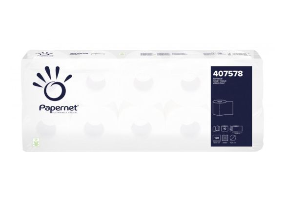 Papernet Superior Тоалетна хартия на ролка, 3 пласта, 120 къса