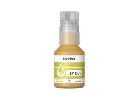 Оригинален Консуматив, Brother BT-D100Y Yellow Ink Bottle / 5 000 копия