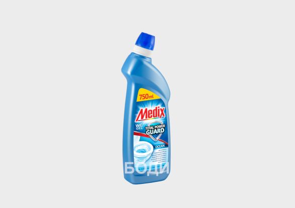 Гел WC Медикс total power gel fresh син 750мл