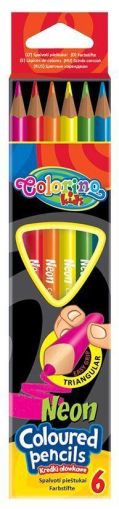Цветни моливи Colorino 6 неонови цвята