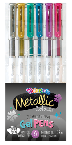 Цветни химикали 6 цвята металик Colorino