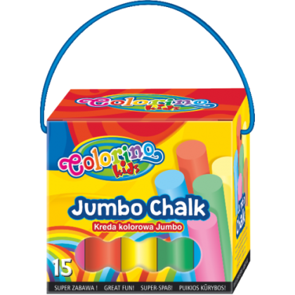 Цветни тебешири 15 бр. Colorino Kids Jumbo