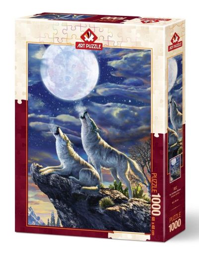 Пъзел Art Puzzle Full Moon Wolves пъзел 1000 части