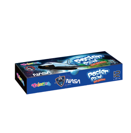 Темперни бои в бурканчета 12 цвята Nasa Colorino