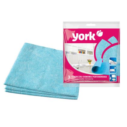  Перфорирана домакинска кърпа York 3 броя в опаковка
