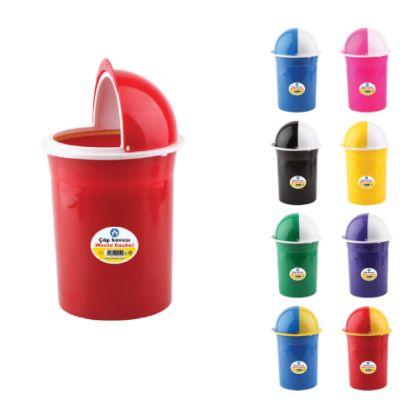 Кошче  с капак PVC асорти 5.5 л 