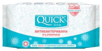 Мокри кърпи КУИК ЛАЙН антибактериални  12 бр