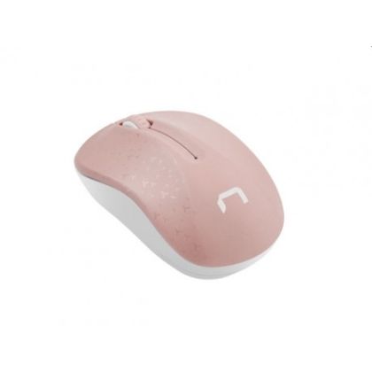Безжична мишка Natec Toucan – 1600 DPI USB  розово-бяла