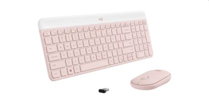 Комплект безжични Logitech MK470 Slim Combo - ROSE - US INT'L - INTNL-973