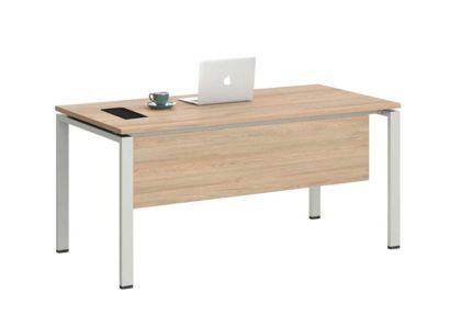 Бюро Avrora, 1600 х 800 х 750 mm, ПДЧ 25 mm, плот бряст, бели метални крака