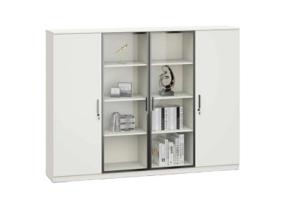 Шкаф Avrora, 2000 х 400 х 1500 mm, ПДЧ, бял