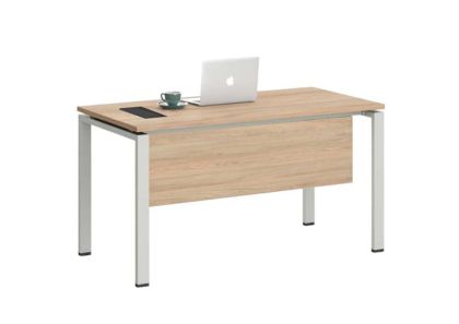 Бюро Avrora, 1400 х 700 х 750 mm, ПДЧ 25 mm, плот бряст, бели метални крака