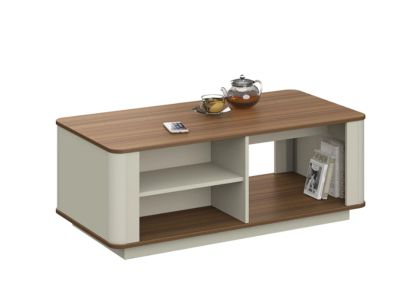 Ниска маса Sahara, 1200 х 600 х 450 mm, правоъгълен плот, ПДЧ 25 mm, дъб и сиво