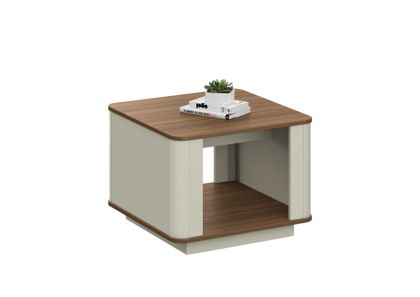 Ниска маса Sahara, 600 х 600 х 450 mm, квадратен плот, ПДЧ 25 mm, дъб и сиво