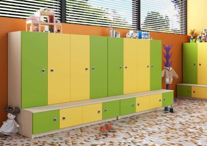 ГАРДЕРОБ ДЕТСКИ С ШКАФ ЗА ОБУВКИ 3 ВРАТИ 1050/600/1200