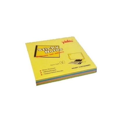Самозалепващи листчета 75/75 STICKY MS 4 цвята 100 листа неон