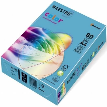 Цветен хартия А4 80 гр  MAESTRO Medium Blue 500 л