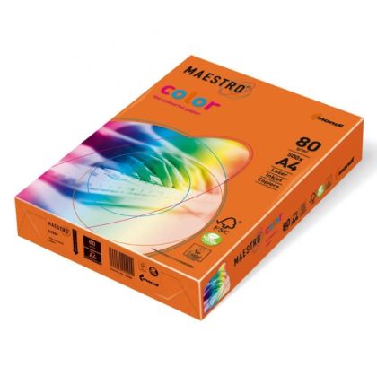 Цветен хартия А4 80 гр MAESTRO Orange 500 л