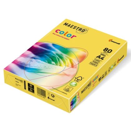 Цветна хартия А4 80 гр MAESTRO Yellow 500 л