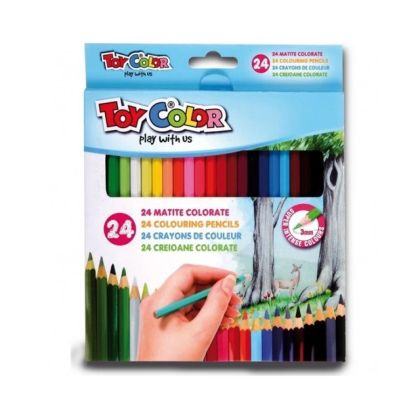 Цветми моливи 24 цвята шестоъгално Toy Color 054