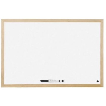 Дъска бяла магнитна 40x60 дървена рамка