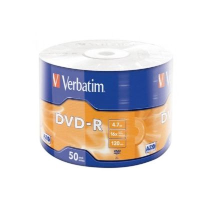 Дискове VERBATIM DVD-R 4.7GB 16x шпиндел 50 бр