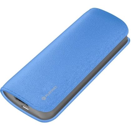 Външна батерия power bank/ Platinet Leather, 5200 mAh  2x USB-A синя