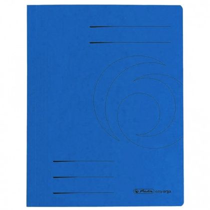 Папка картонена А4 с машинка HERLITZ синя