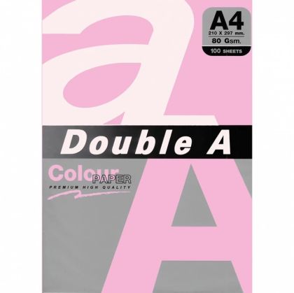 Цветна хартия А4 80 гр DOUBLE A  Pink 100 л