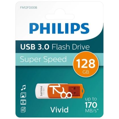 Памет PHILIPS USB FLASH 128GB VIVID 3.0