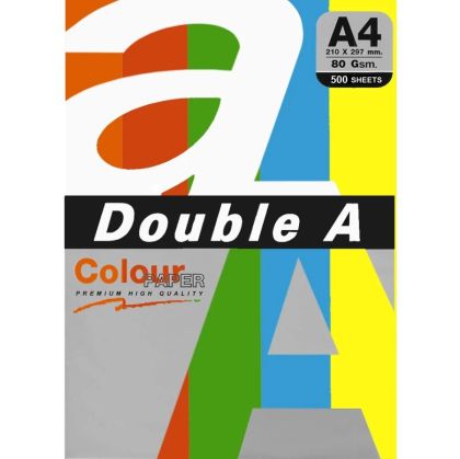 Цветен хартия А4 80 гр DOUBLE A Rainbow5  5 цв 100 бр. 