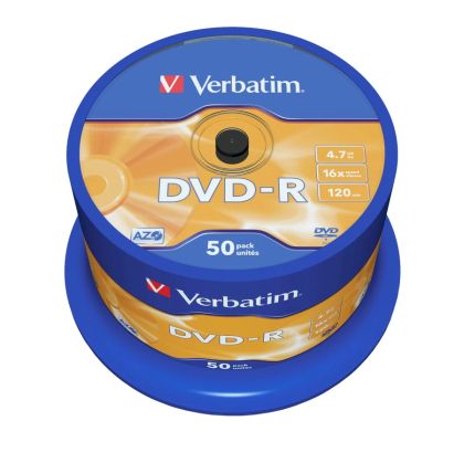 Дискове DVD-R Verbatim 16 X 4.7GB шпиндел от  50 броя