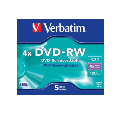 Дискове Verbatim DVD-RW  презаписваем 4.7 GB  4 x в кутия