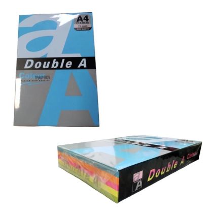 Цветен хартия А4 80 гр DOUBLE A Rainbow4  5 цв 100 бр. 