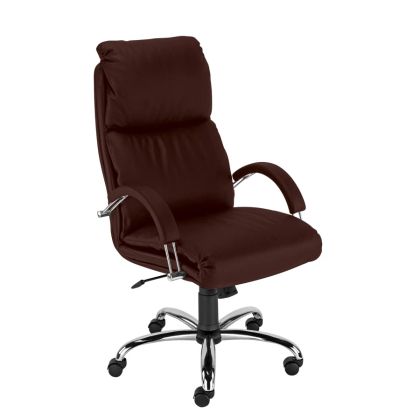 Директорски стол Nadir Steel, естествена кожа, кафяв, Nowy Styl
