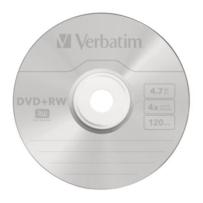 Дискове Verbatim DVD+RW презаписваем 4.7GB  опаковка от 1 бр