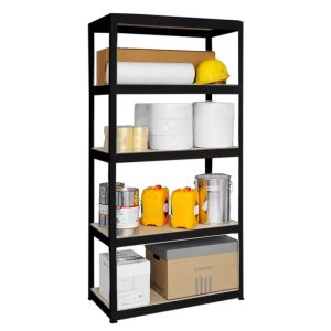 Метален стелаж STAR 180x90x45 см, до 275 кг на рафт  - черен