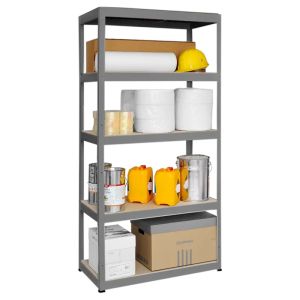Метален стелаж STAR 180x90x45 см, до 350 кг на рафт - сив