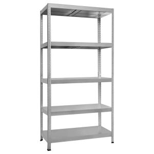 Метален стелаж HARD 180x80x40 см, до 130 кг на рафт - цинк