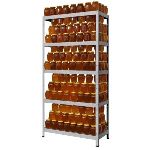 Метален стелаж HARD 180x80x40 см, до 130 кг на рафт - цинк