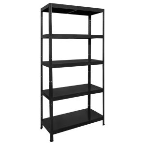 Метален стелаж HARD 180x90x40 см, до 130 кг на рафт  - черен