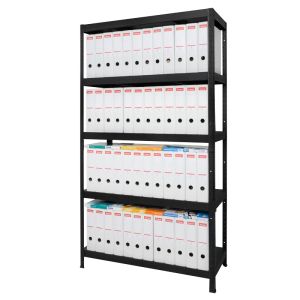 Метален стелаж HARD 180x90x40 см, до 130 кг на рафт  - черен