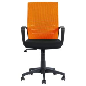 Работен офис стол Trendy 7041- черен - оранжев
