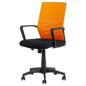 Работен офис стол Trendy 7041- черен - оранжев