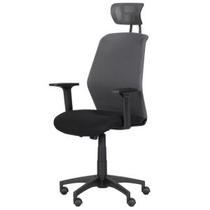 Президентски офис стол Trendy 7535 - тъмносив - черен