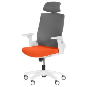 Президентски офис стол Trendy 7546 - оранжев - сив