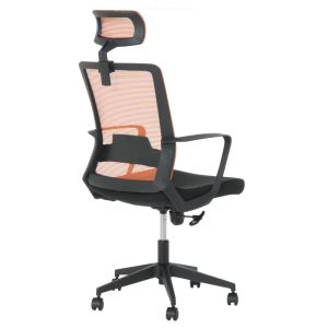 Президентски офис стол Trendy 7562 - черно - оранжево