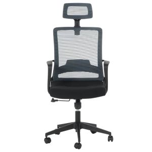 Президентски офис стол Trendy 7562 - черно - сиво