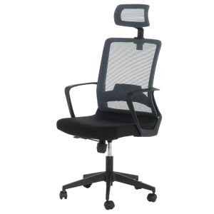 Президентски офис стол Trendy 7562 - черно - сиво