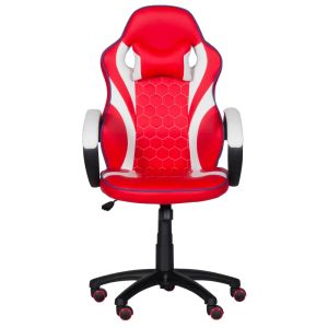 Геймърски стол с футболни мотиви Trendy 6300 - червено-бял